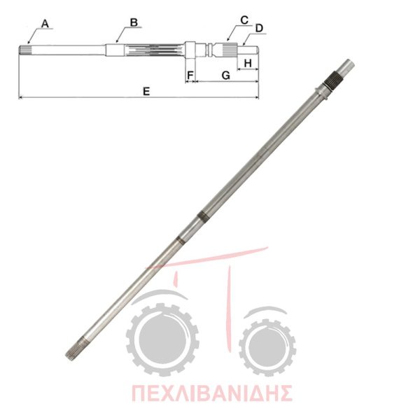 Άξονας PTO σασμάν Ford 5510-6610-7610-7710