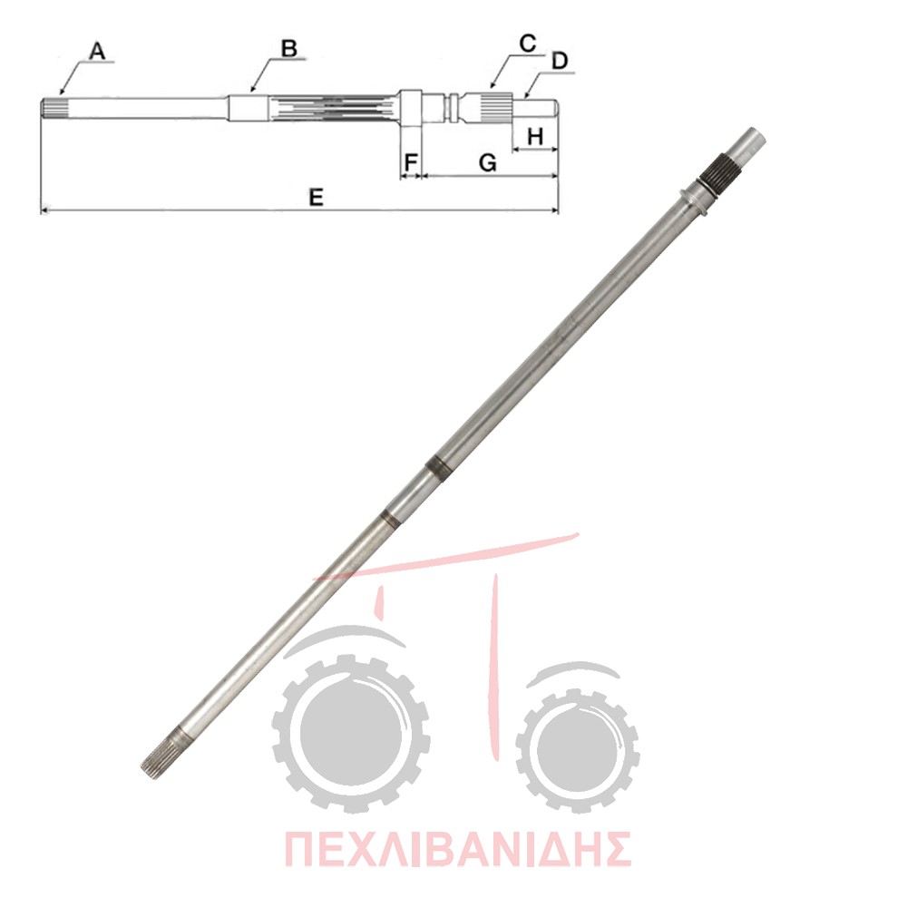 Άξονας PTO σασμάν Ford 5510-6610-7610-7710