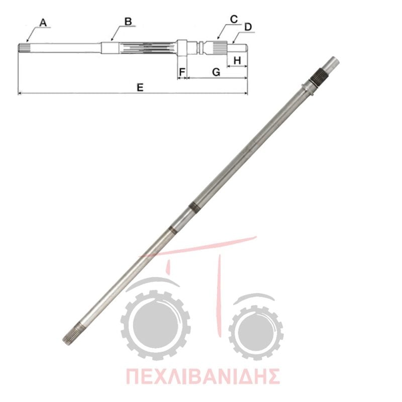 Άξονας PTO σασμάν Ford 5510-6610-7610-7710